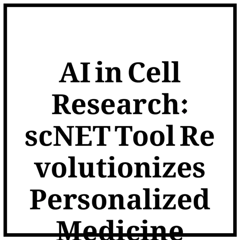 AI in Cell Research: scNET Tool Revolutionizes Personalized Medicine